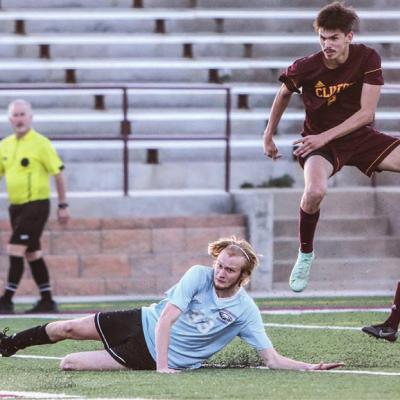 Daniel Thompson’s goal gave Clinton a 3-0 lead in the first half versus Eisenhower. Clinton won all three of its matches over the weekend, claiming wins over Eisenhower, Duncan and Mount St. Mary. CDN | Adam Ewing Reds sweep Clinton Classic