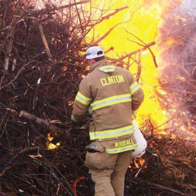 Fire department training exercise