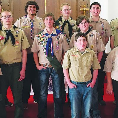 Troop 361 Scouts show support