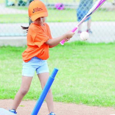 	Aislyn Casas swings a mighty bat during her