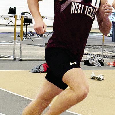 Parker Adams runs during his first track event for West Texas A&amp;M in a recent meet in Colorado Springs, Colo. CDN | Courtesy photo