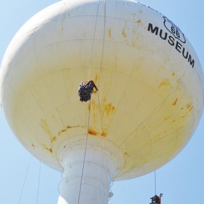 Tower receiving new paint