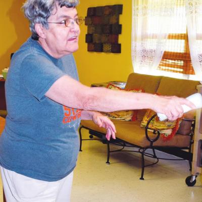 Residents play games