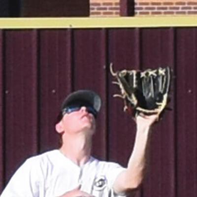 Cooper Sulley makes a catch to get an out for the Red Tornadoes. CDN |Josh Jennings Reds summer baseball defeats Apache, 8-1