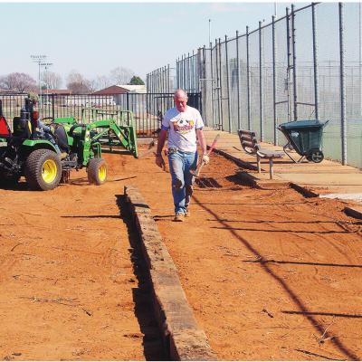 Tennis court seating area upgraded