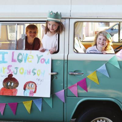 Students show love at parade