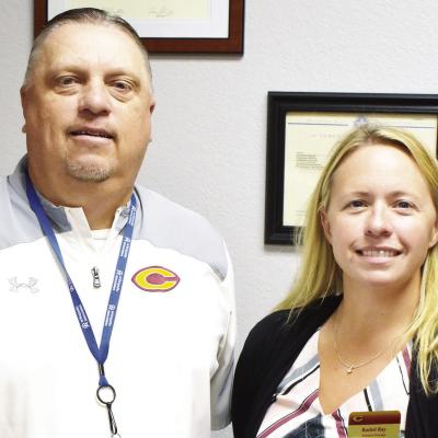 New Assistant Principals, Brent Caldwell and Rachel Ray at Clinton High School for their first full week as administrators. CDN | Caleb Blanchard Leadership change at CHS