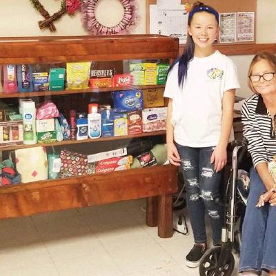 Arapaho student collects dona