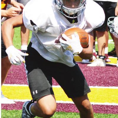 Pads pop at practice