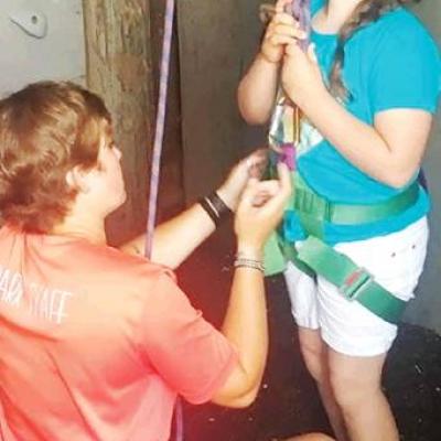 CDN | Courtesy Photo from left, are Peyton Hoffman, park staff person Jordyn Mackey, and Magdlynn Perkins. Article Image Alt Text