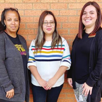 Past Clinton Public Schools Foundation Champion Educator award recipients, from left, are Eldonia Hicks, Christian Torres and Allison Watson. Foundation continues giving out education scholarships