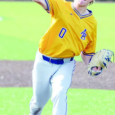 No. 0 Jiles Southall pitched against Barnsdall in A-B’s game-six win Friday to force the if-necessary game Saturday in Thomas. CDN | Sam Goodwyn