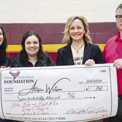 From left, are Southwest Elementary Principal April Miner, teacher Allison Watson and Foundation board members Jenn Mosburg and Tim Miller. CDN | Courtesy photo From left, are Southwest Elementary Principal April Miner, teacher Allison Watson and Foundation board members Jenn Mosburg and Tim Miller. CDN | Courtesy photo