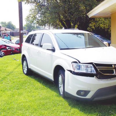 Two vehicles collided with one another Tuesday afternoon at the intersection of S. Sixth Street and Modelle Avenue. The driver of the Dodge then proceeded to run into a home at the intersection and the driver of the Pontiac struck a utility pole. Vehicles crash; one runs into home