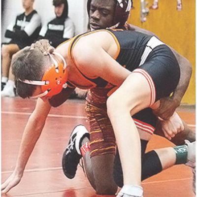 Locking his opponent in place