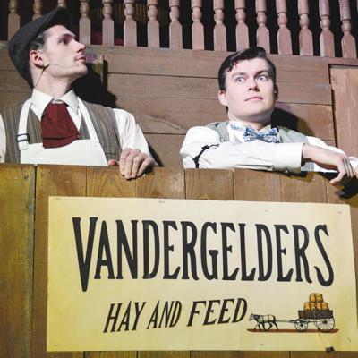 Nathan DeVaughan, left, and Wesley Javorsky portray Barnaby and Cornelius in The Southwest Playhouse’s production of “Hello, Dolly!” CDN | Hope King Nathan DeVaughan, left, and Wesley Javorsky portray Barnaby and Cornelius in The Southwest Playhouse’s production of “Hello, Dolly!” CDN | Hope King