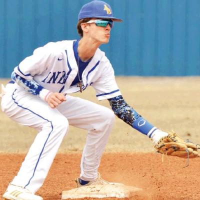 CDN | Collin Wieder Arapaho-Butler junior Drinnon McLemore snags a groundball at second base for an out during the spring. He's one of nine starters returning for the Indians. Article Image Alt Text