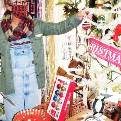 Christmas inside shops