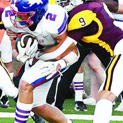 Clinton’s No. 9 Race Elliott takes down the Chandler ball carrier during the Red Tornadoes’ win over the Lions this season at the Tornado Bowl. CDN | John Kinsey Senior looks to join family business after school