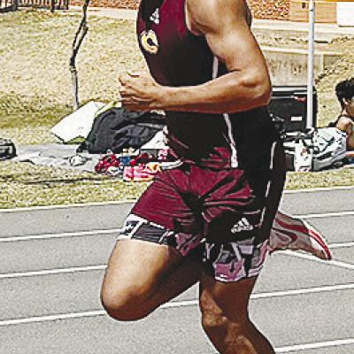 Clinton’s Carrol Hoffman hustles around the track during the Red Tornadoes’ Kay Crenshaw Invitational meet. CDN | Courtesy photo Clinton’s Carrol Hoffman hustles around the track during the Red Tornadoes’ Kay Crenshaw Invitational meet. CDN | Courtesy photo