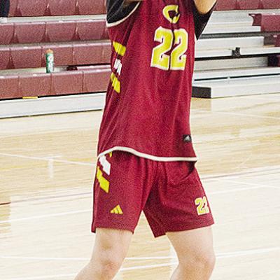 Clinton’s Davien Stanley plants his foot as he attempts to the shoot the ball during basketball practice. CDN | Sam Goodwyn