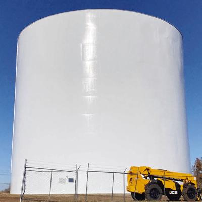 The water tower at S. 18th Street and Broadway Avenue is about to go back in service after repair work has been completed. The water tower at S. 18th Street and Broadway Avenue is about to go back in service after repair work has been completed.