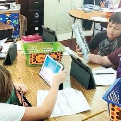 Science students collaborate