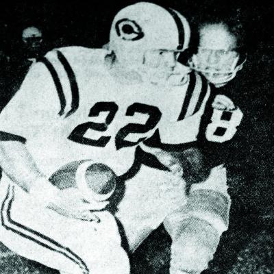 Randy Kiesau in action while playing for the Red Tornadoes. Kiesau was a defensive back for the Wichita State football team. He was killed when the team plane he was on crashed Oct. 2, 1970. CDN | Archive photo