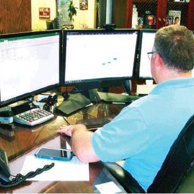 CDN | Robert S. Bryan WPLS director Tim Miller is able to control Clinton Public Library’s Wi-Fi hours of operation from his office on Modelle Avenue. Library asked to limit Wi-Fi