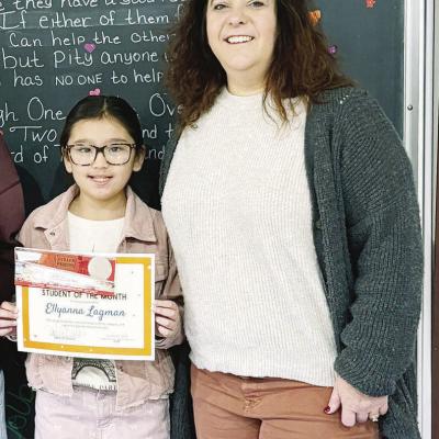 WOCS Head of School Dora Miller, right, honors Clinton student Ellyanna Lagman for being the student of the month for December. CDN | Courtesy photo WOCS Head of School Dora Miller, right, honors Clinton student Ellyanna Lagman for being the student of the month for December. CDN | Courtesy photo
