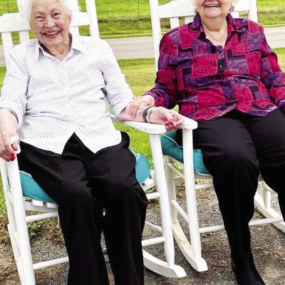 At 96 years old, Faye Hamlin Shephard, left, and 86-year-old Yvonne Shephard Adams shoot the breeze together during the Abraham Lincoln Shepherd Family Reunion. CDN | Courtesy photo