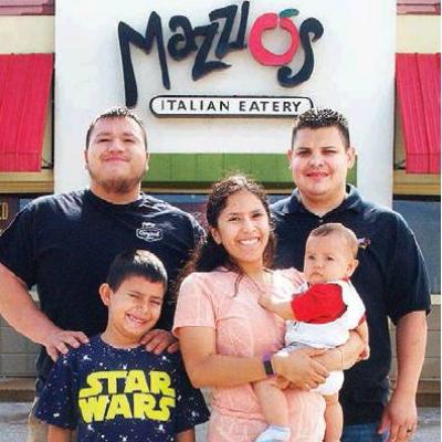 Front row, from left, are Colton Pool, Yolanda Pool and 8-month-old Allan Pool, and back row, Hector Hernandez and Ethan Pool. Article Image Alt Text