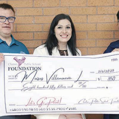 From left, are Assistant Principal Brent Caldwell, Foundation board member Tim Miller, High School Principal Michelle Sorter, teacher Moises Villanueva and Foundation board member Jenn Mosburg, presenting a teacher grant. CDN | Courtesy photo From left, are Assistant Principal Brent Caldwell, Foundation board member Tim Miller, High School Principal Michelle Sorter, teacher Moises Villanueva and Foundation board member Jenn Mosburg, presenting a teacher grant. CDN | Courtesy photo