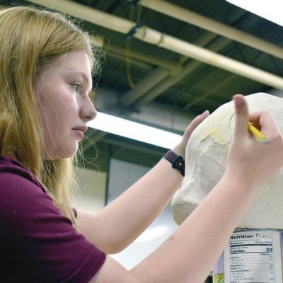 Working on a masterpiece