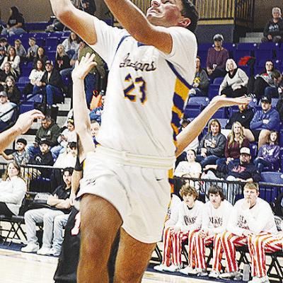 Arapaho-Butler’s Orsan Jubara rises for the layup during the Indians’ third-place game against the Cheyenne-Reydon Bears in the Western Equipment Classic. CDN | Sam Goodwyn Arapaho-Butler’s Orsan Jubara rises for the layup during the Indians’ third-place game against the Cheyenne-Reydon Bears in the Western Equipment Classic. CDN | Sam Goodwyn