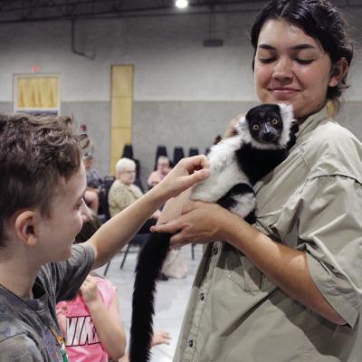 Boy meets lemur