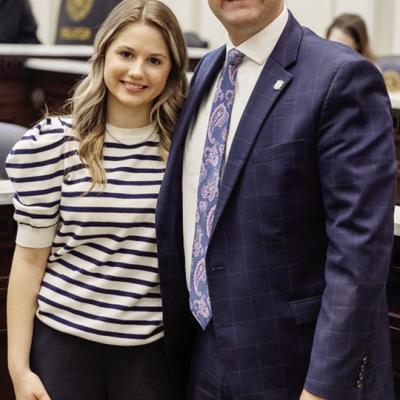 Lillian Roush and Speaker Pro Tempore Anthony Moore pose for a photo on the floor of the State House of Representatives. CDN | Courtesy photo Lillian Roush and Speaker Pro Tempore Anthony Moore pose for a photo on the floor of the State House of Representatives. CDN | Courtesy photo