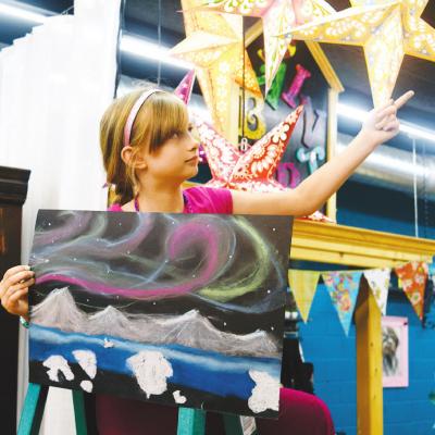 Artist up in the stars