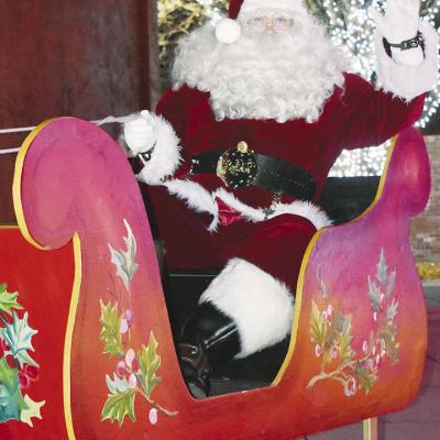 Santa stays busy on the job