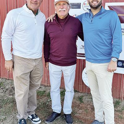 The winning team of the A Flight of the tournament consisted of, from left, Junior Simon, Floyd Simon Jr., and Clinton Simon. CDN | Courtesy photo