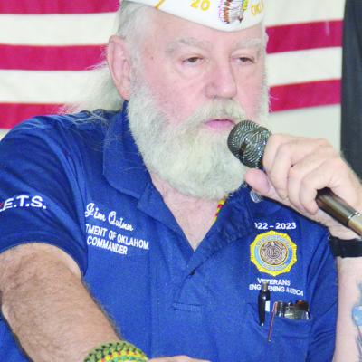 Addressing the crowd