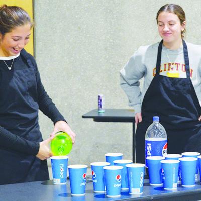 Preparing the drinks