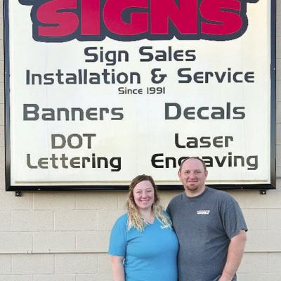 Logos and owners have changed for Johnson Signs. It’s still a family tradition for Amanda and Kyler Williams. CDN | Emily Stephens Logos and owners have changed for Johnson Signs. It’s still a family tradition for Amanda and Kyler Williams. CDN | Emily Stephens