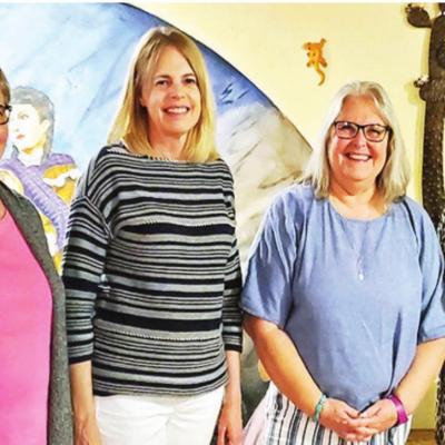 Retiring Nance Elementary staff members, from left, reading coach Patty Lee, first grade teacher Kelly Stephens, teacher assistant Elizabeth Hill and reading coach Kathy Heard celebrated with the school’s staff at a recent dinner. CPS teachers to be honored