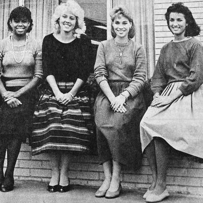 40 YEARS AGO Homecoming queen candidates for the Clinton High School Red Tornadoes included, from left, senior Deanna Jefferson, junior Carolyn Gietzen, senior Carmel Beach and senior Cris Hart. CLINTON’S HISTORY 10, 20, 30 AND 40 YEARS AGO