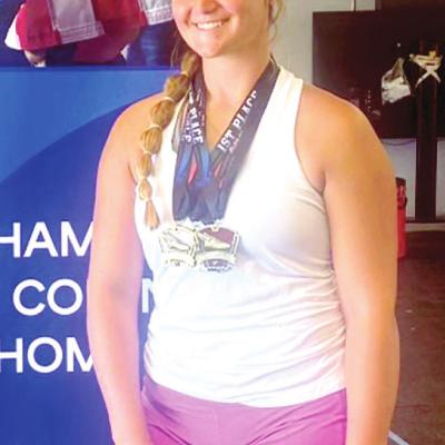 Kat Meacham earned four medals at regionals in Kansas City Mo. She will compete at the USA Track and Field Junior National Tournament next week in Sacramento, Calif. CDN | Josh Jennings Kat Meacham qualifies for Nationals